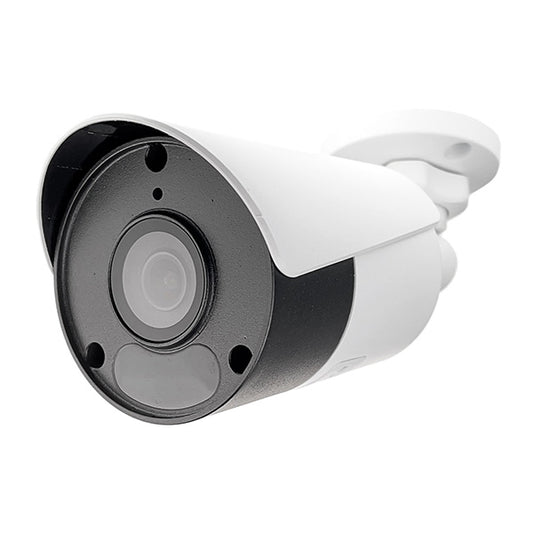 8MP 4K UltraHD NDAA-Compliant Weatherproof Bullet IP Security Camera with 2.8mm Fixed Lens and a Built-In Microphone